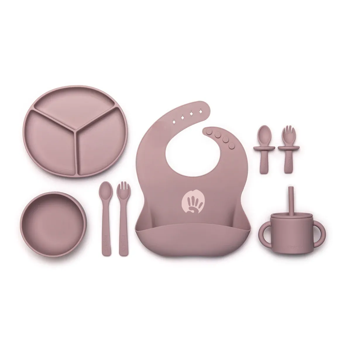 Bebko My First Feeding Set | Silicone Baby Weaning Set of 6 Pcs | Tableware Kit