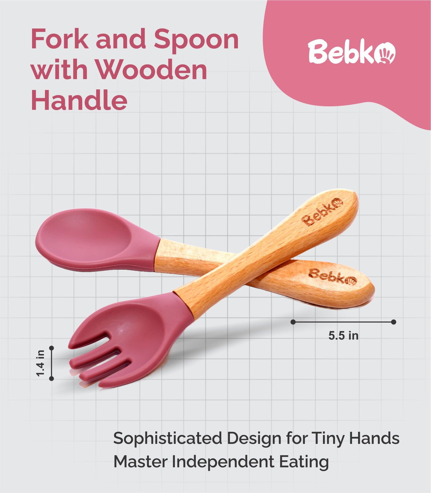 Bebko My First Baby Feeding Set | Silicone Baby Weaning Set of 6 Pcs | Tableware Kit