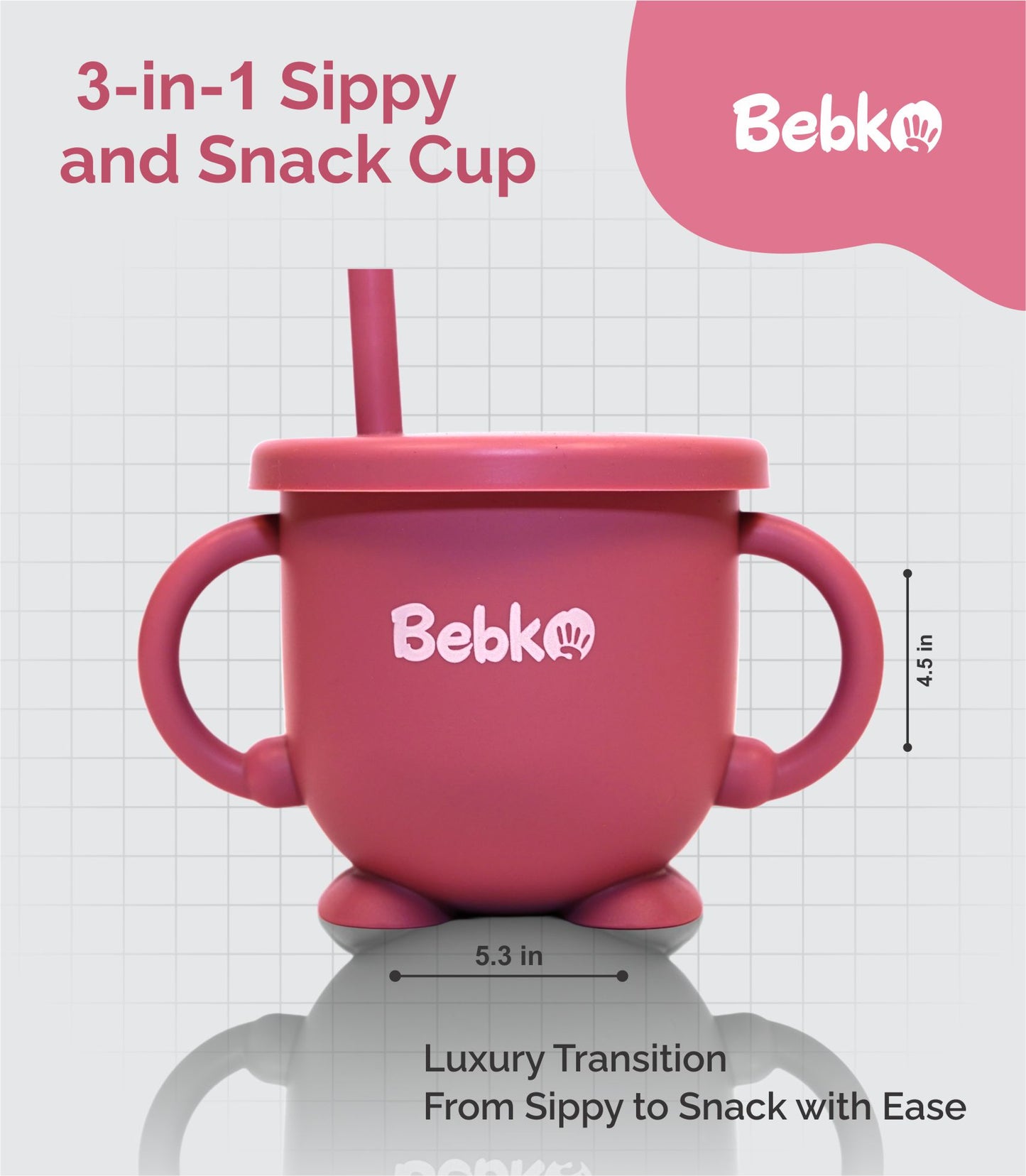 Bebko My First Baby Feeding Set | Silicone Baby Weaning Set of 6 Pcs | Tableware Kit