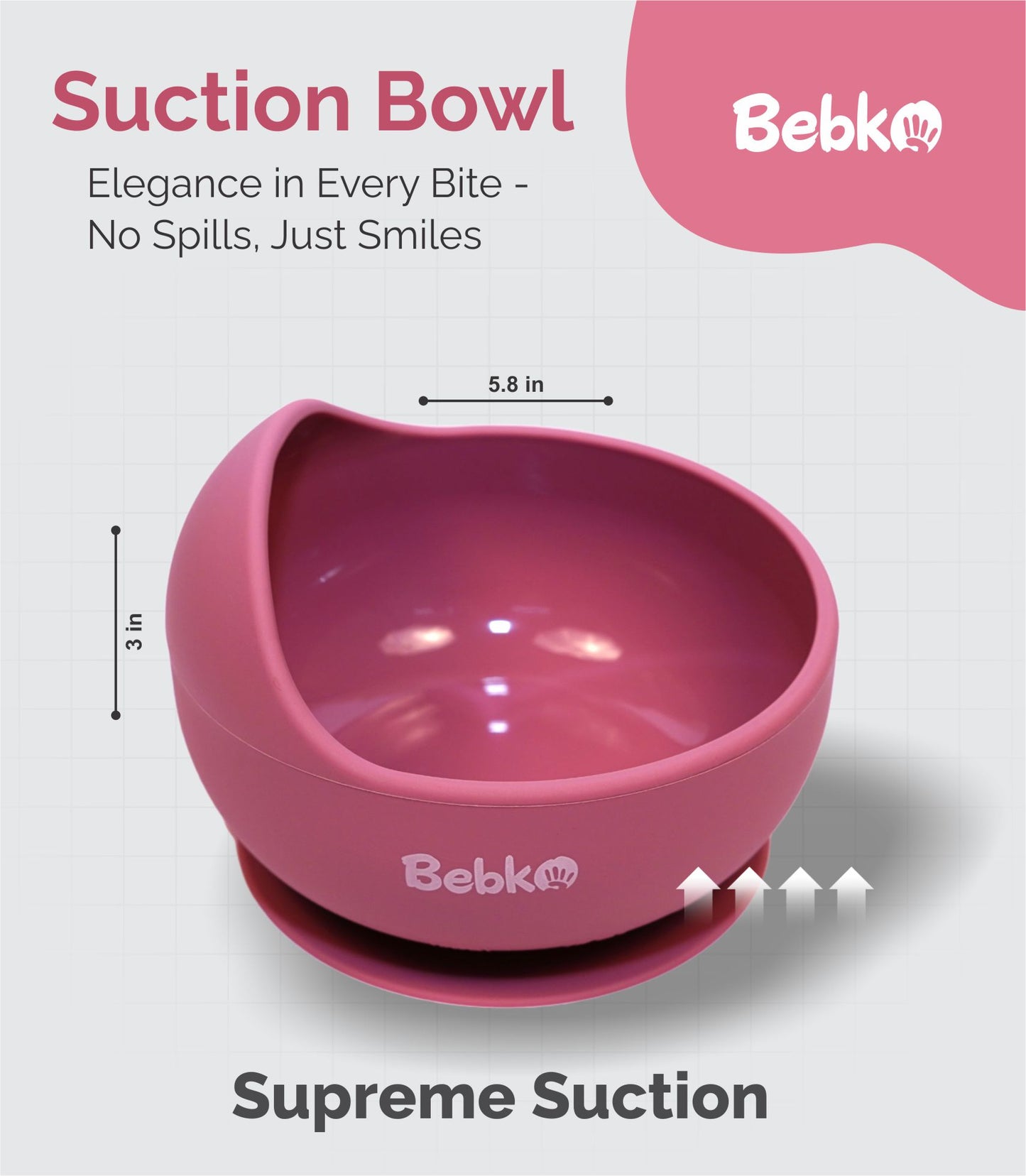 Bebko My First Baby Feeding Set | Silicone Baby Weaning Set of 6 Pcs | Tableware Kit