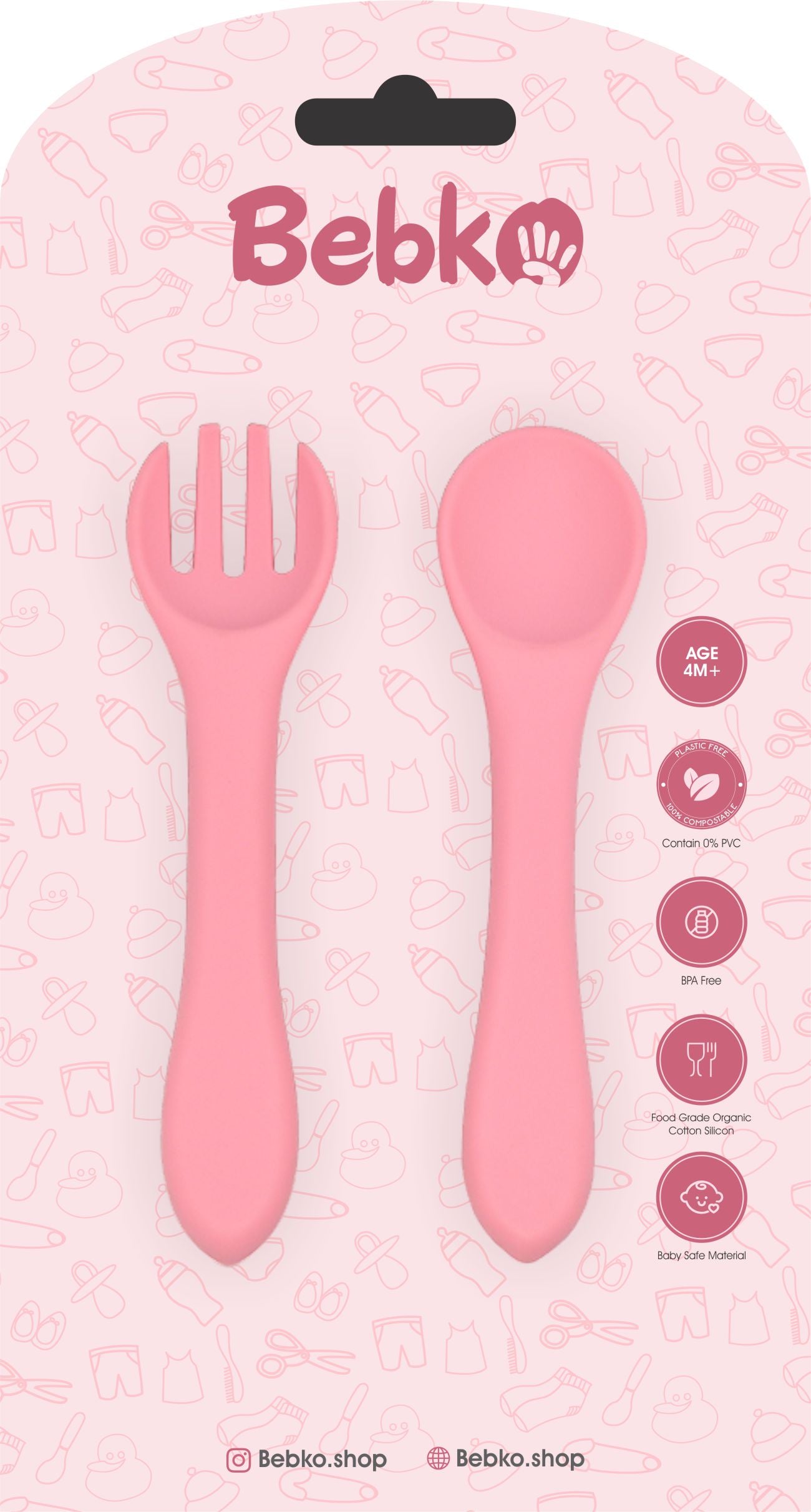 Bebko Baby Feeding Spoon and Fork Set