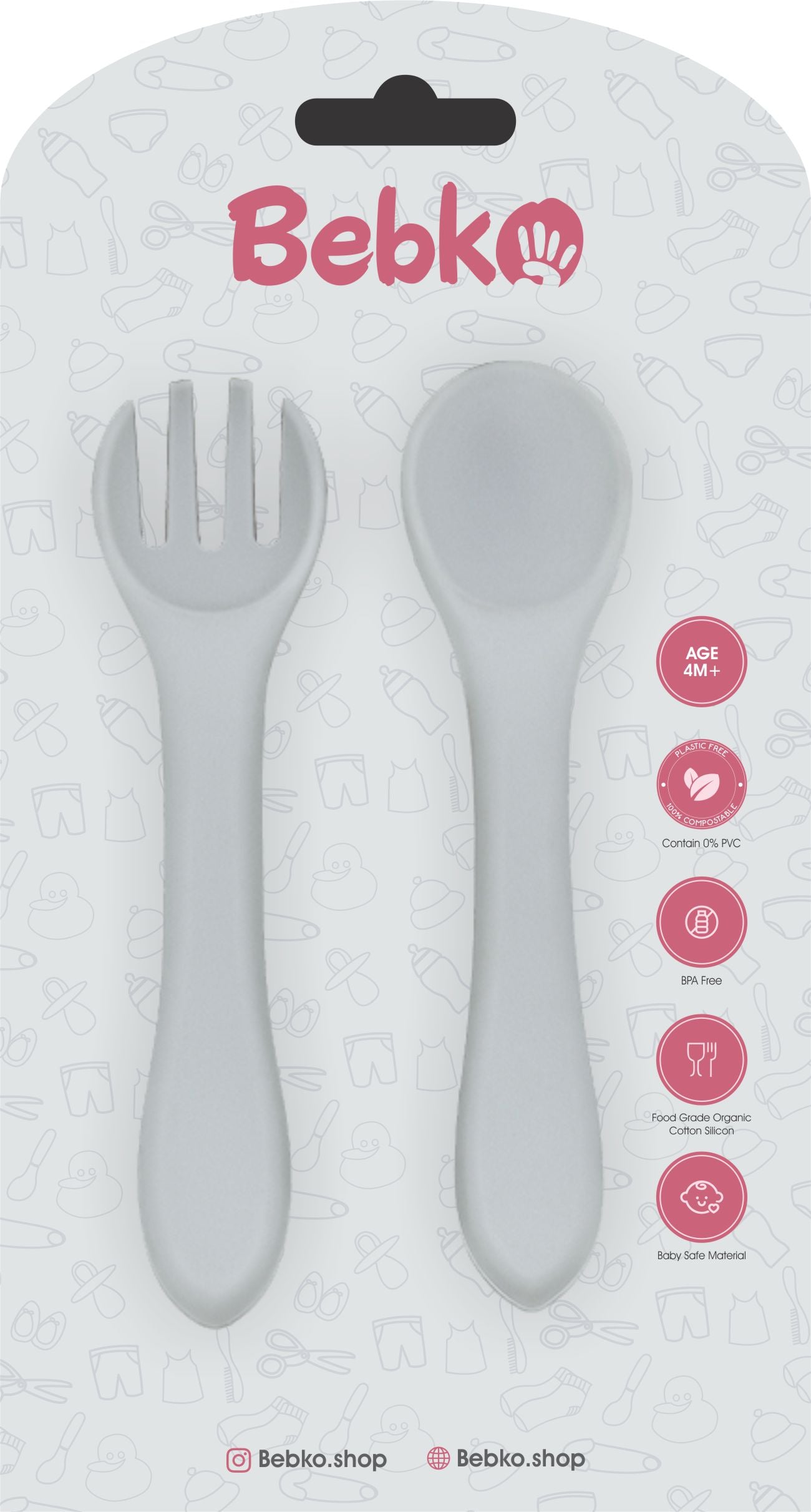 Bebko Baby Feeding Spoon and Fork Set