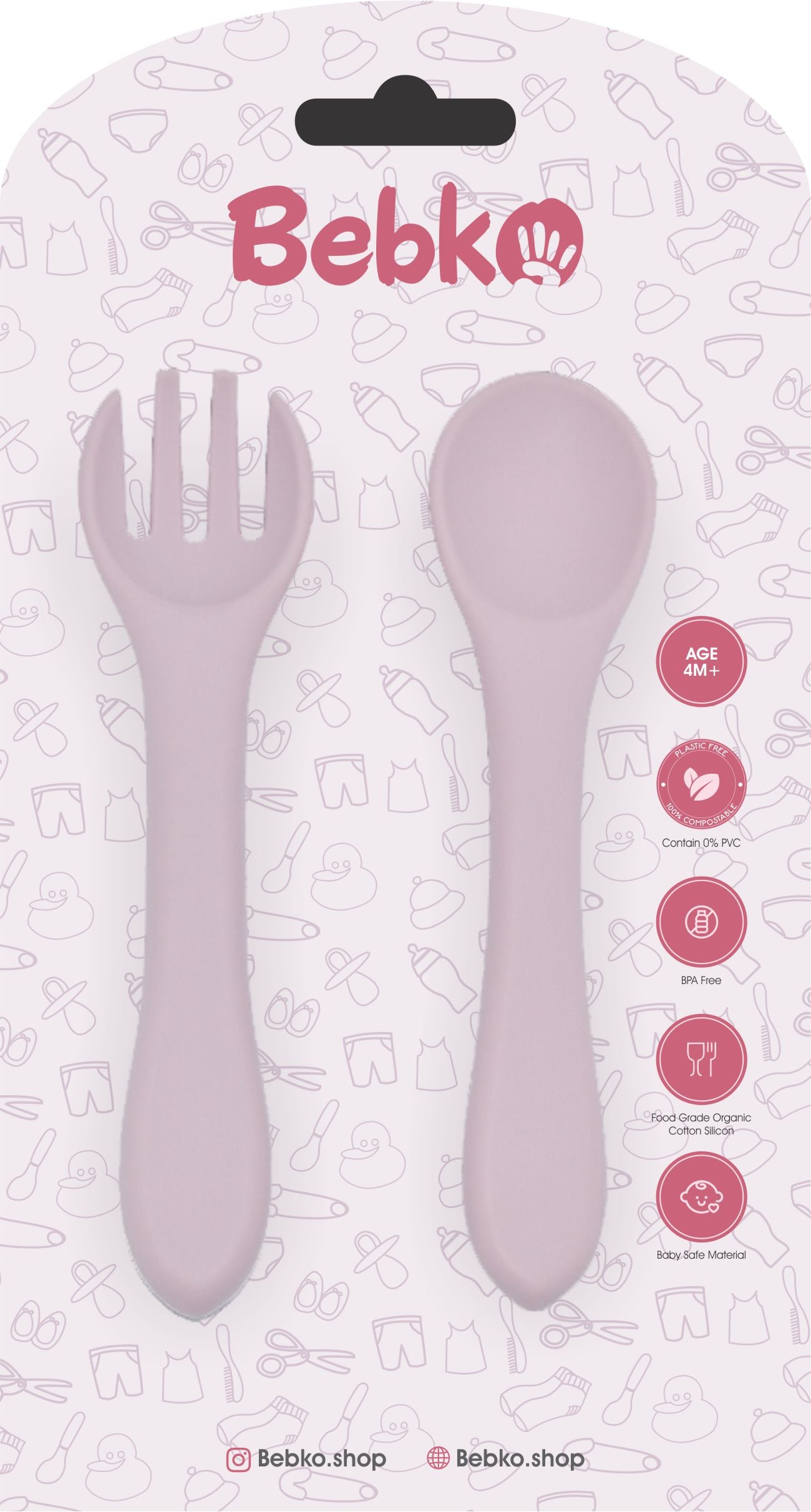 Bebko Baby Feeding Spoon and Fork Set